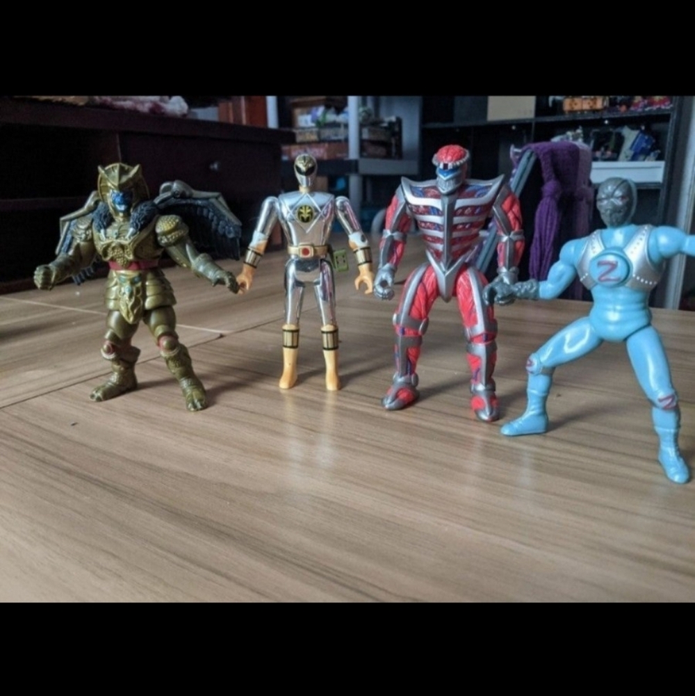 Mighty Morphin Power Rangers Lot of 4: Lord Zedd, Goldar, Putty, Silver Ranger